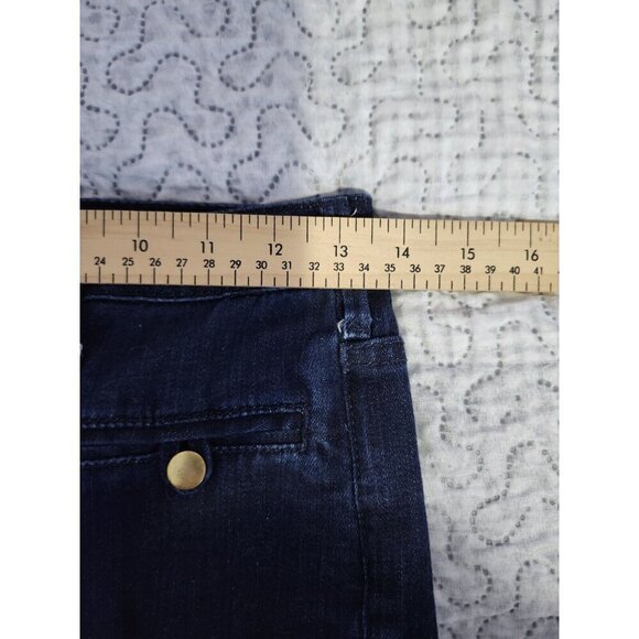 Pilcro & Letterpress Superscript Hi Rise Flare Leg Dark Wash Denim Jean 27 - Picture 8 of 13